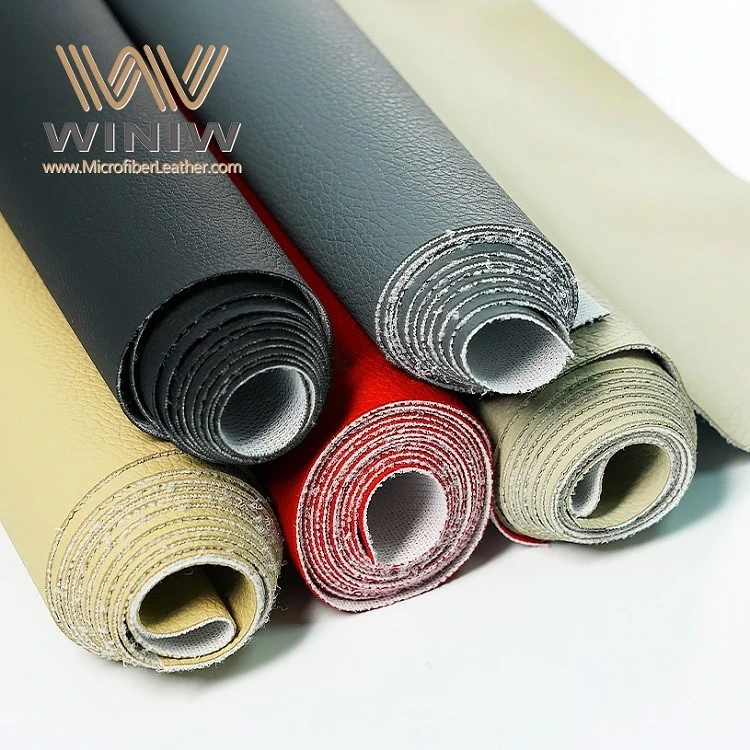 PVC leather rolls in various colors and textures neatly arranged PVC leather rolls in various colors and textures neatly arranged